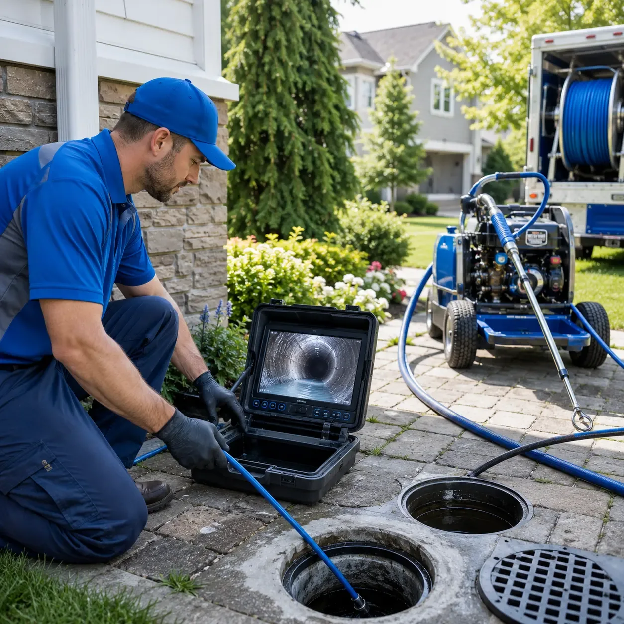Outdoor drain cleaning professionals serving New Troy, MI