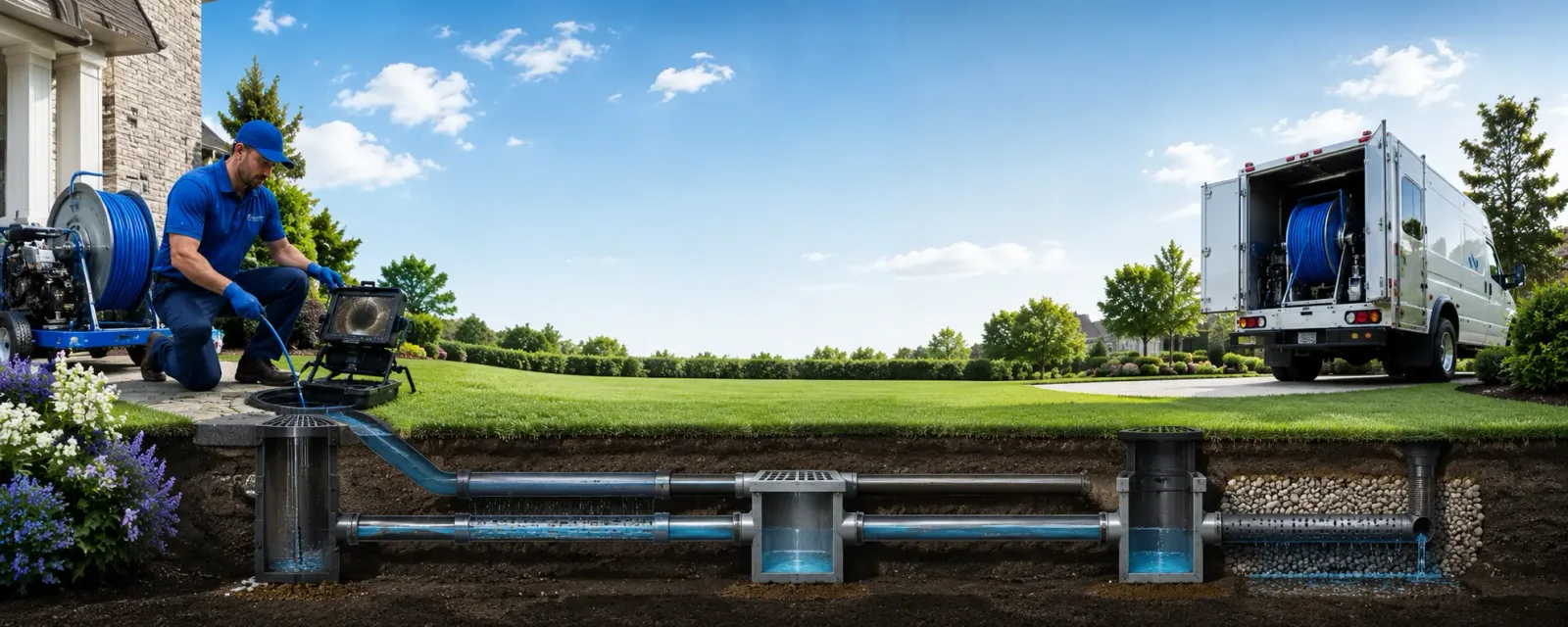 Outdoor drain cleaning information for New Troy, MI